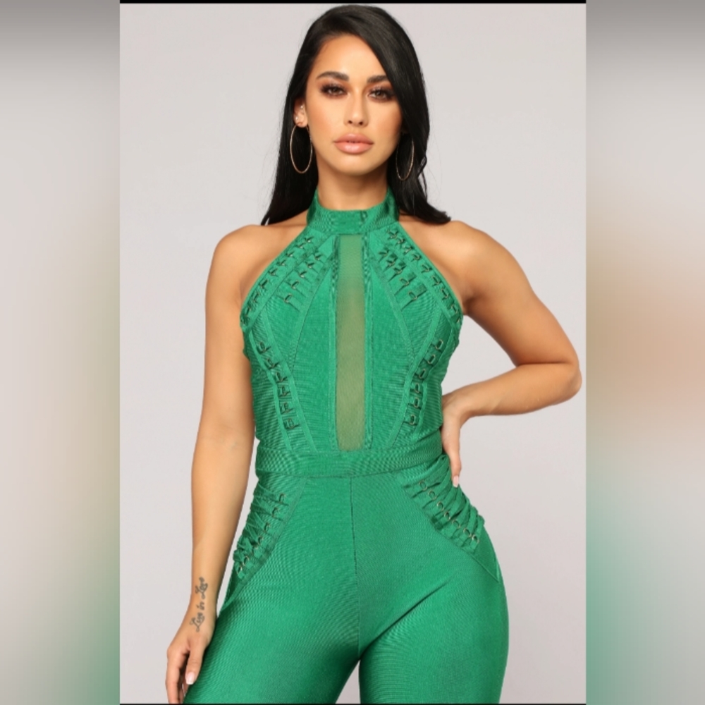 COPY - Fashion Nova jumpsuit size XL Kelly Green